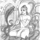При виде Прахлады Махараджа злобные по природе змеи лишились яда и ненависти (книга «Вараха и Нрисим
